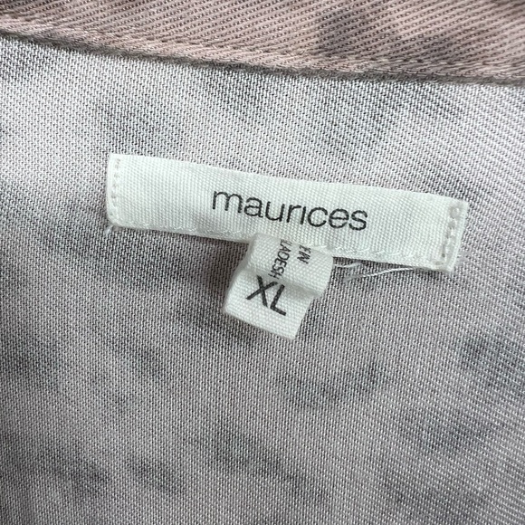 Maurices Leopard Button Down Utility Shirt Womens XL - Picture 3 of 7